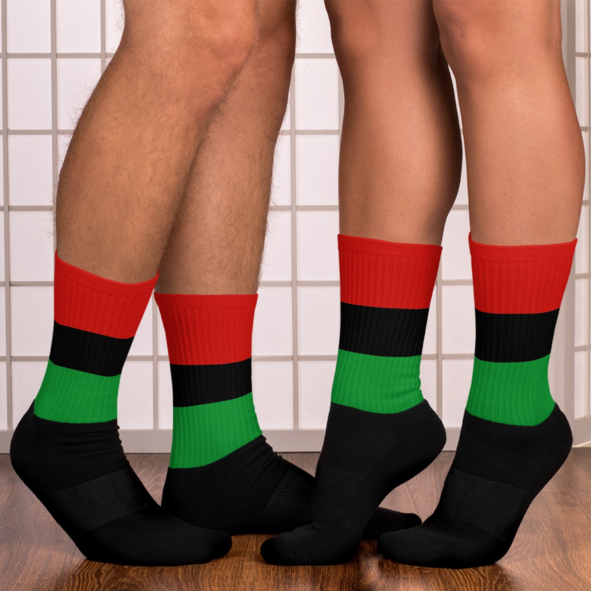 Red, Black, and Green (H) Liberation Flag Socks, RBG athletic socks, Unisex Cultural Pride Socks, Statement Socks - ERODA Lifestyles