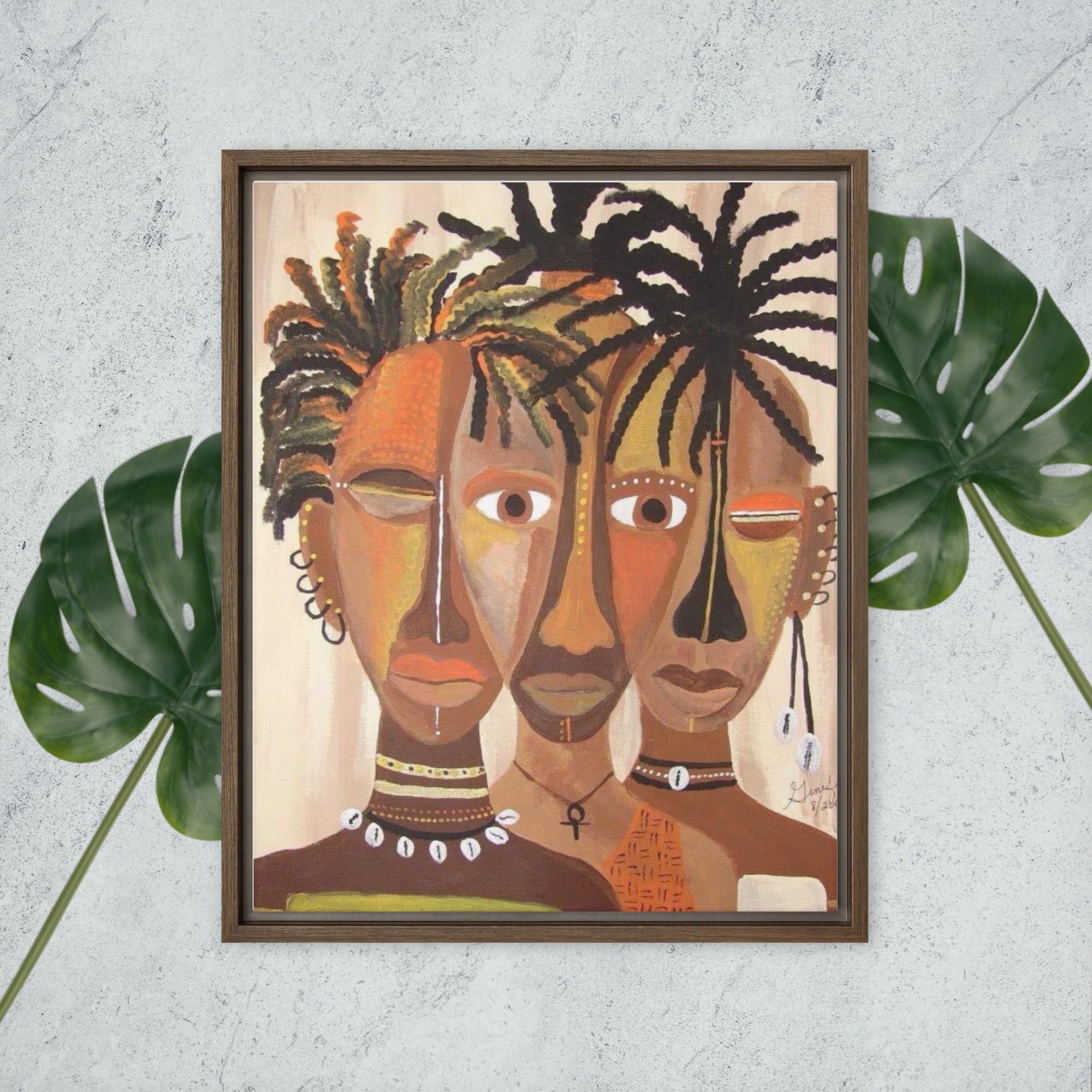 African Venn DiaSpora Wall Art, 16x20, Framed Cultural Art, Vibrant African Decor, Art Lover, Detroit Black Artist - GINEFORE Collection - ERODA Lifestyles