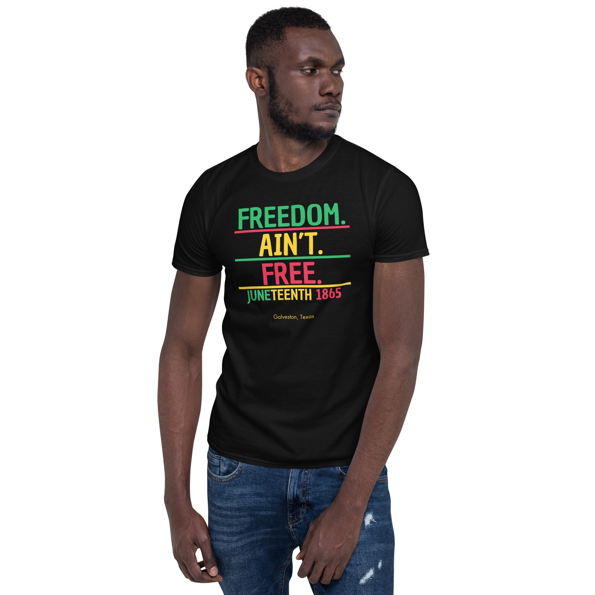 Freedom Ain't Free Black Tee, Juneteenth Tribute Tshirt, Black Freedom Shirt, Statement Black History Shirt - ERODA Lifestyles