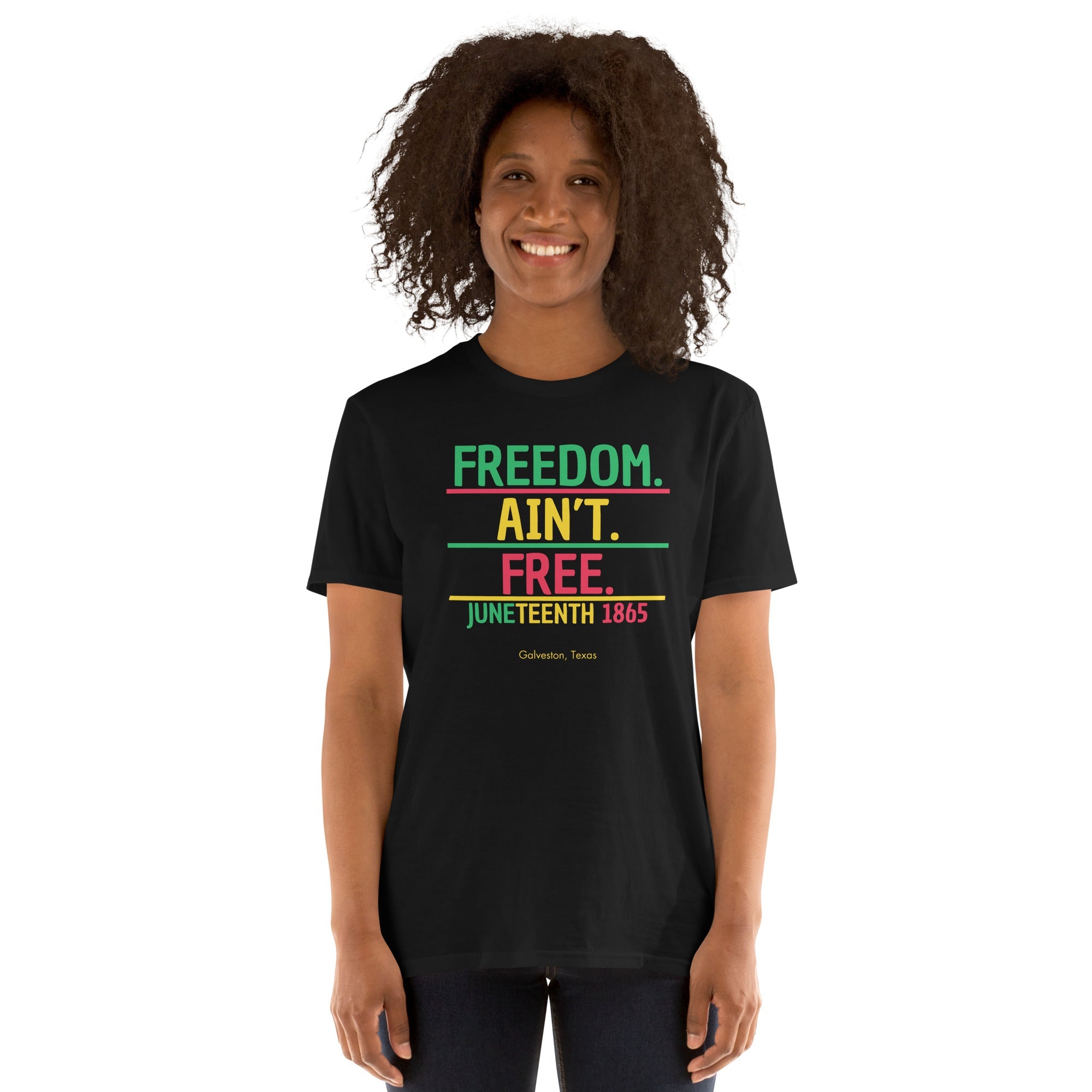 Freedom Ain't Free Black Tee, Juneteenth Tribute Tshirt, Black Freedom Shirt, Statement Black History Shirt - ERODA Lifestyles