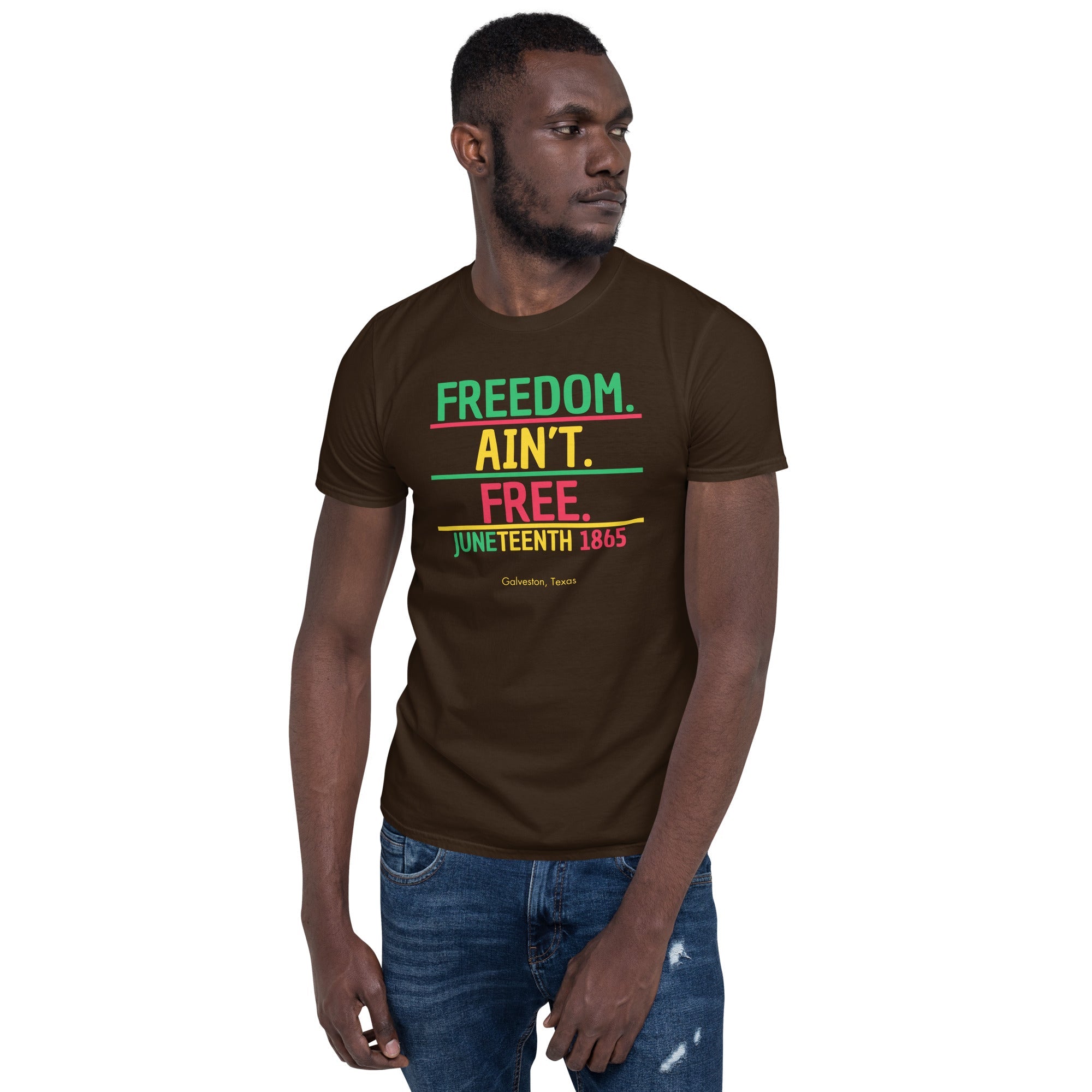 Freedom Ain't Free Black Tee, Juneteenth Tribute Tshirt, Black Freedom Shirt, Statement Black History Shirt - ERODA Lifestyles