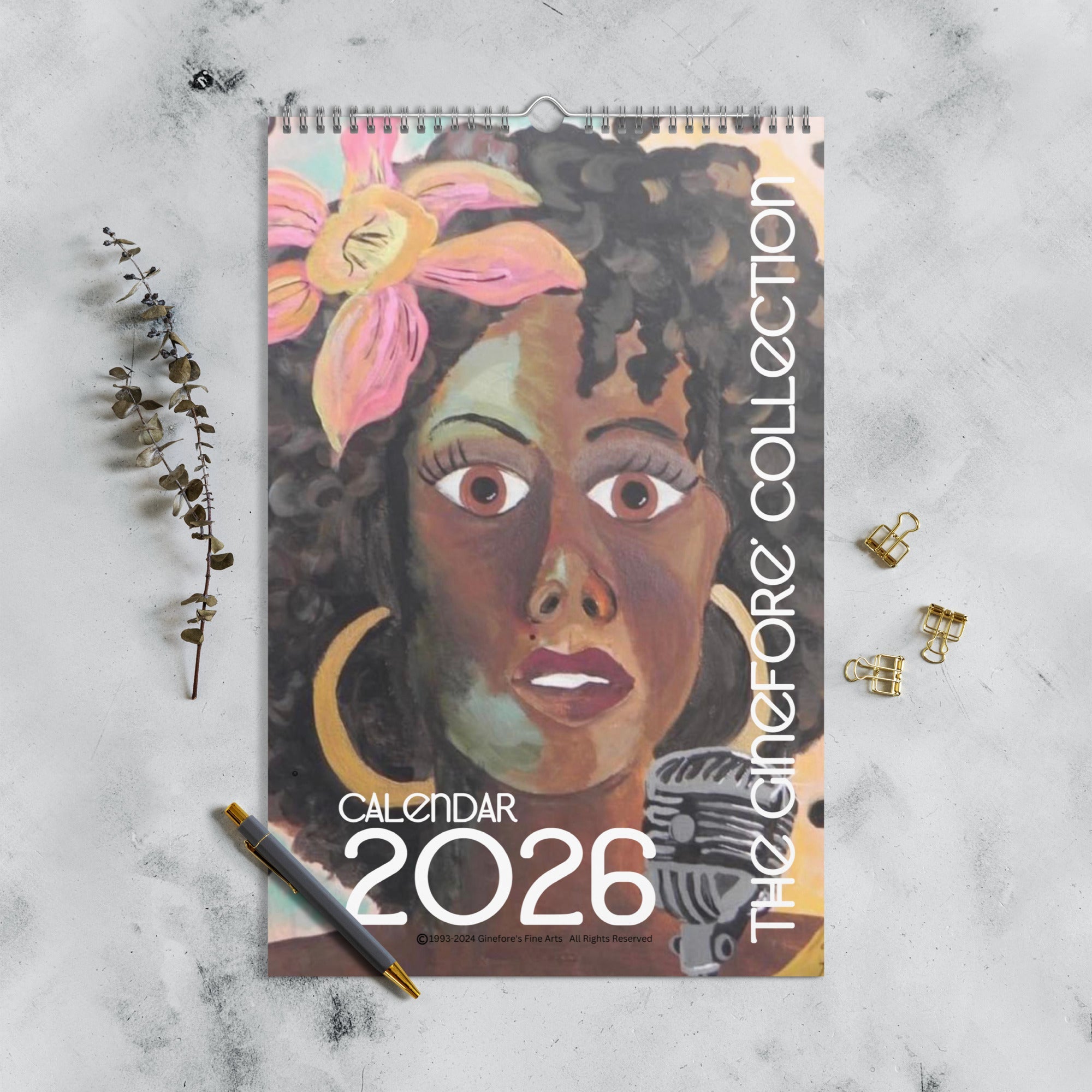 Black Folk 2026 Wall Calendar | African American Women Planner | Inspirational Office Art Organizer | GINEFORE Collection - ERODA Lifestyles