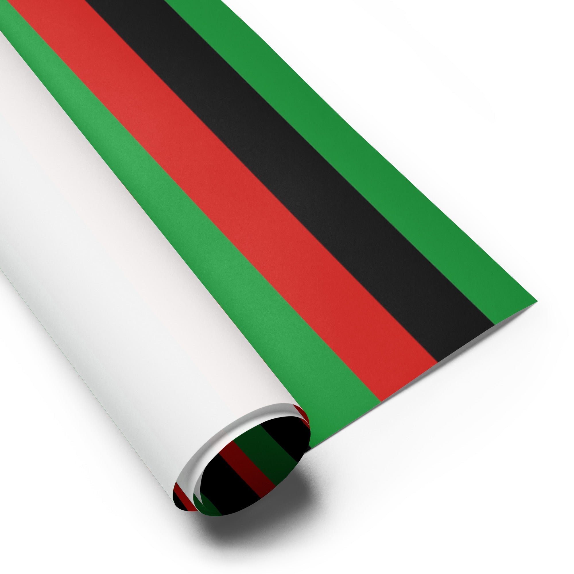 Red, Black, and Green Liberation Flag Wrapping Paper, RBG Wrapping Paper for Kwanzaa, Juneteenth Present, The Holidays - ERODA Lifestyles