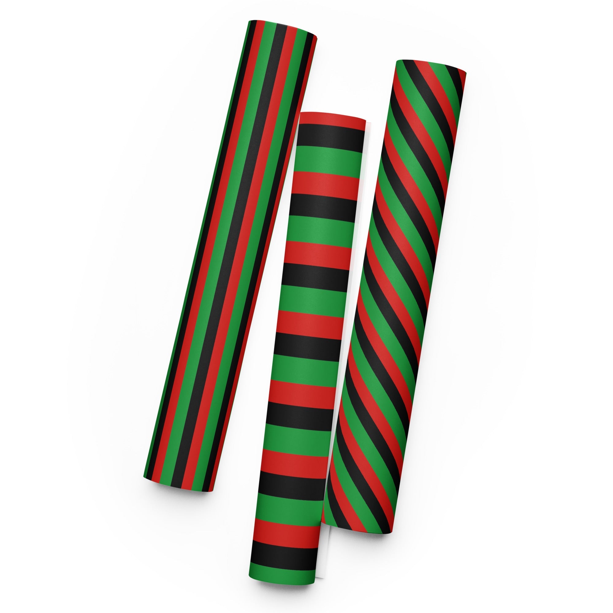 Red, Black, and Green Liberation Flag Wrapping Paper, RBG Wrapping Paper for Kwanzaa, Juneteenth Present, The Holidays - ERODA Lifestyles
