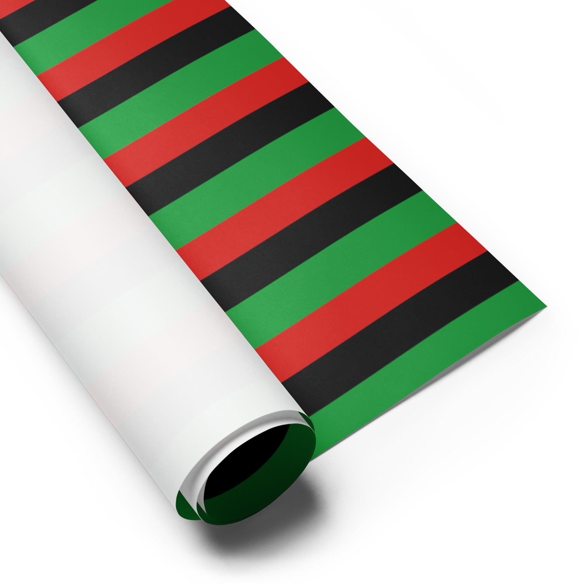 Red, Black, and Green Liberation Flag Wrapping Paper, RBG Wrapping Paper for Kwanzaa, Juneteenth Present, The Holidays - ERODA Lifestyles